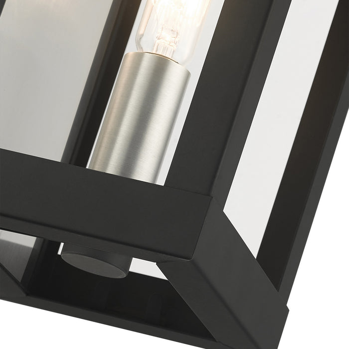 One Light Outdoor Wall Lantern from the York collection in Black finish