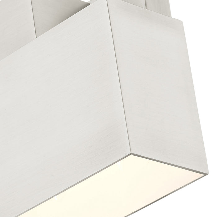 One Light Outdoor Wall Sconce from the Lynx collection in Brushed Nickel finish