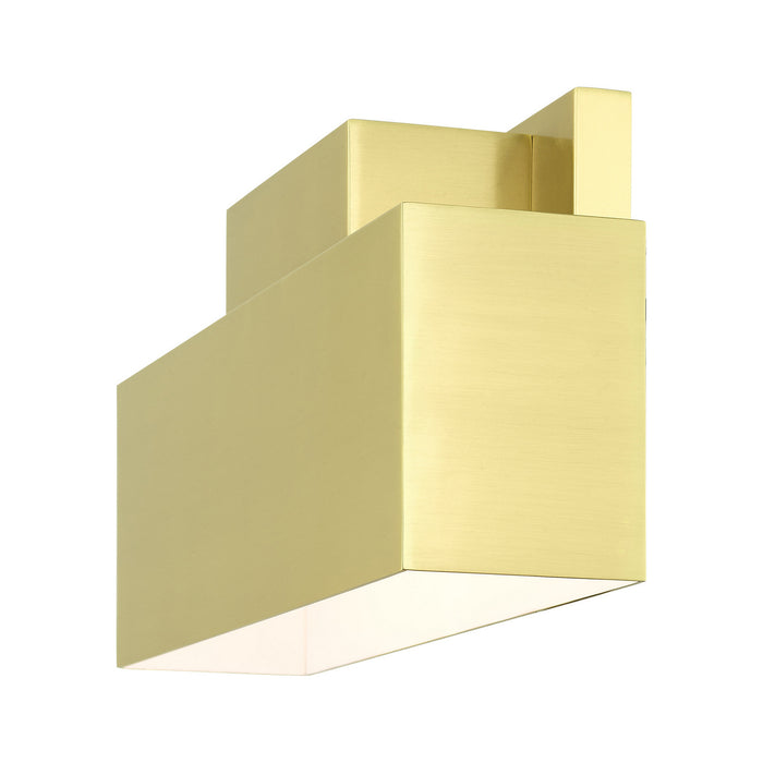 Two Light Outdoor Wall Sconce from the Lynx collection in Satin Brass finish