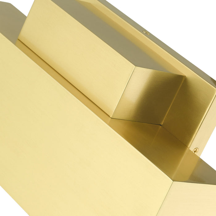 Two Light Outdoor Wall Sconce from the Lynx collection in Satin Brass finish