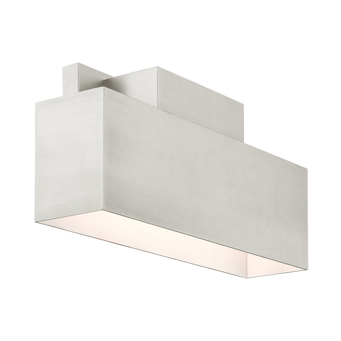 Two Light Outdoor Wall Sconce from the Lynx collection in Brushed Nickel finish