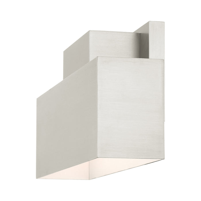 Two Light Outdoor Wall Sconce from the Lynx collection in Brushed Nickel finish
