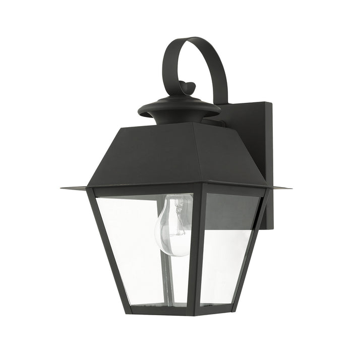 One Light Outdoor Wall Lantern from the Mansfield collection in Black finish