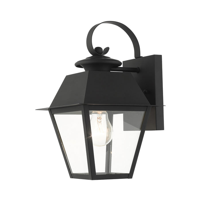 One Light Outdoor Wall Lantern from the Mansfield collection in Black finish