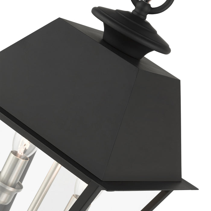 Two Light Outdoor Pendant from the Mansfield collection in Black finish