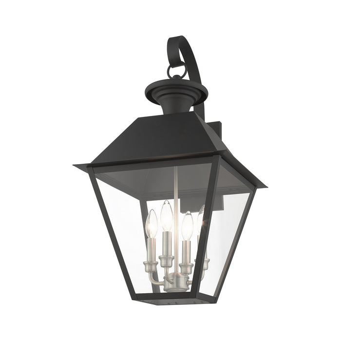 Four Light Outdoor Wall Lantern from the Mansfield collection in Black finish