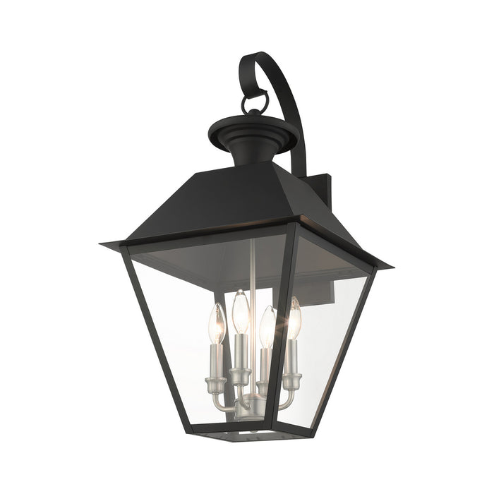 Four Light Outdoor Wall Lantern from the Mansfield collection in Black finish