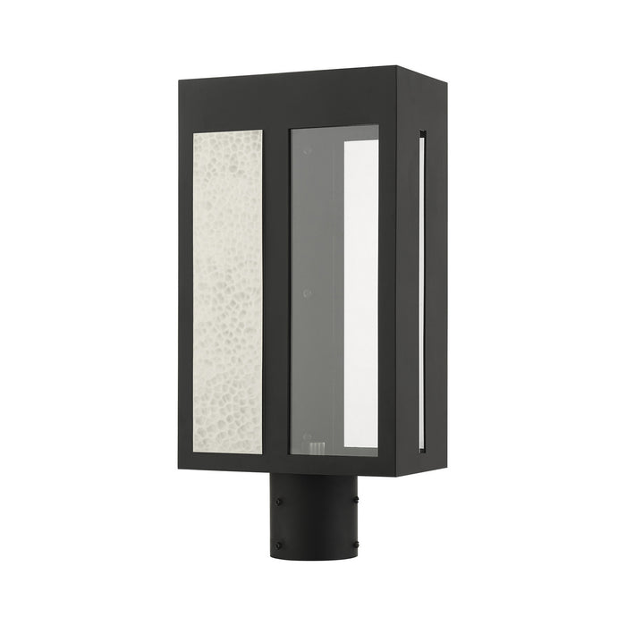 One Light Outdoor Post Top Lantern from the Lafayette collection in Black finish