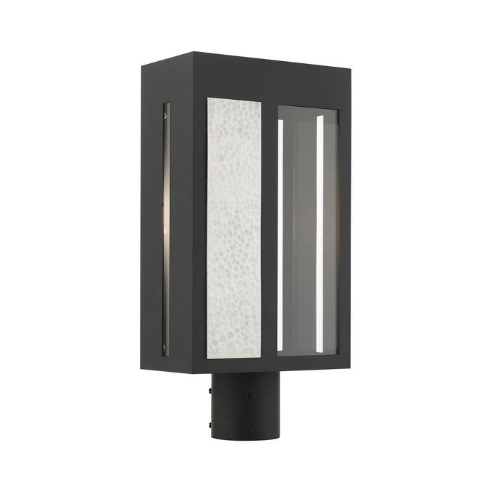 One Light Outdoor Post Top Lantern from the Lafayette collection in Black finish