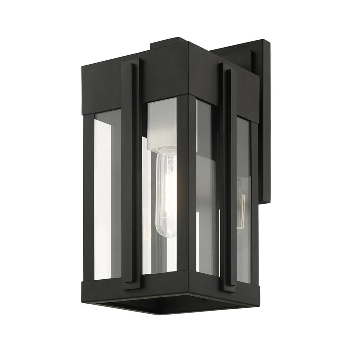 One Light Outdoor Wall Lantern from the Lexington collection in Black finish