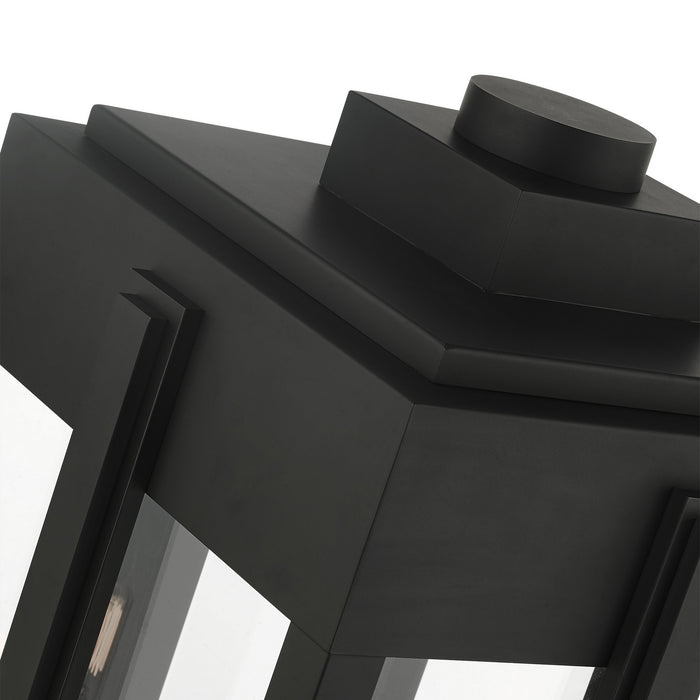 Four Light Outdoor Post Top Lantern from the Lexington collection in Black finish