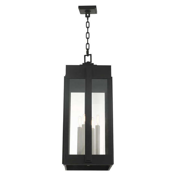 Four Light Outdoor Pendant from the Lexington collection in Black finish