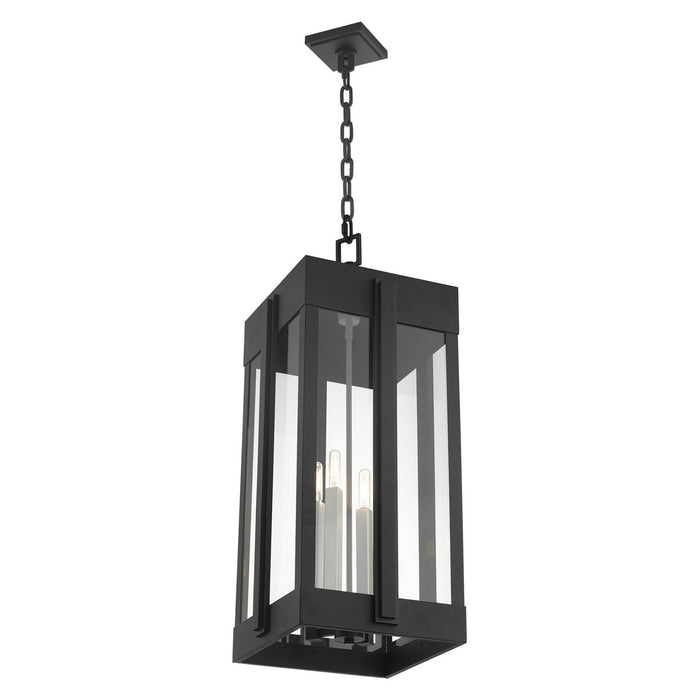 Four Light Outdoor Pendant from the Lexington collection in Black finish