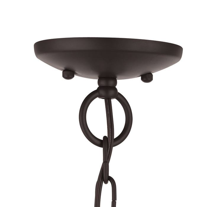 Three Light Convertible Chandelier / Semi Flush from the Aria collection in Bronze finish