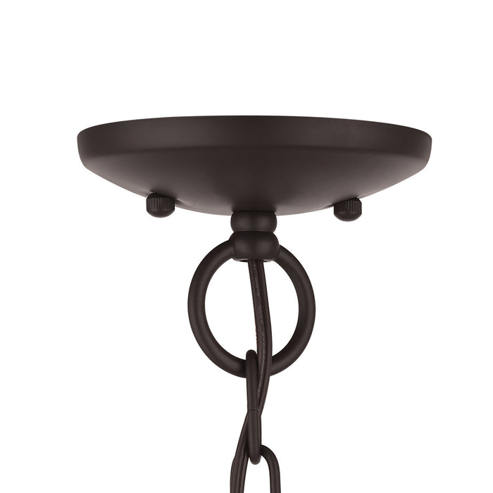 Five Light Chandelier from the Aria collection in Bronze finish