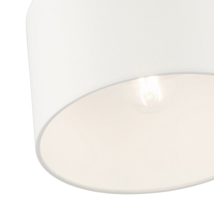 One Light Semi Flush Mount from the Meridian collection in Black finish