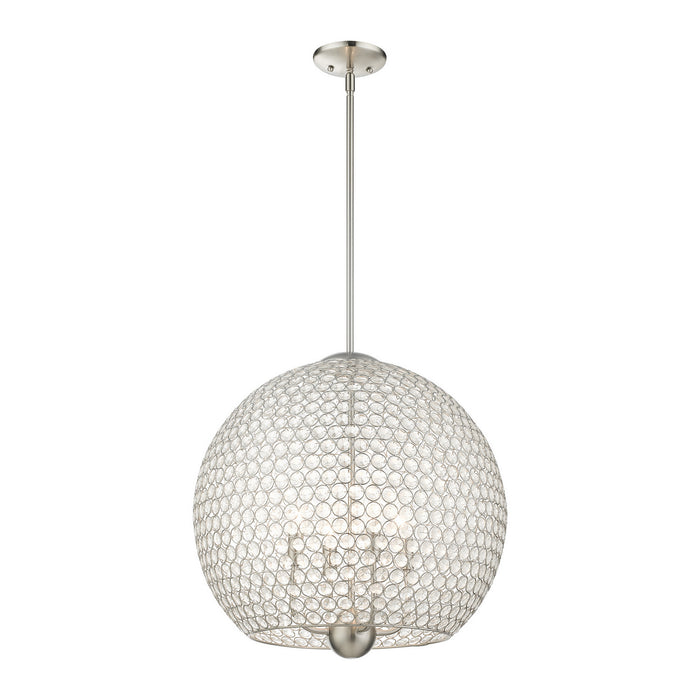 Four Light Pendant from the Cassandra collection in Brushed Nickel finish