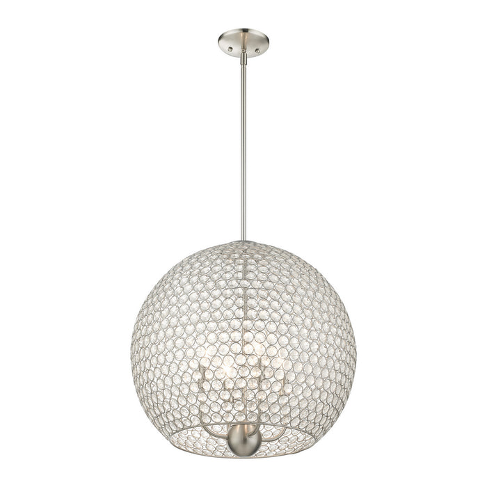 Four Light Pendant from the Cassandra collection in Brushed Nickel finish