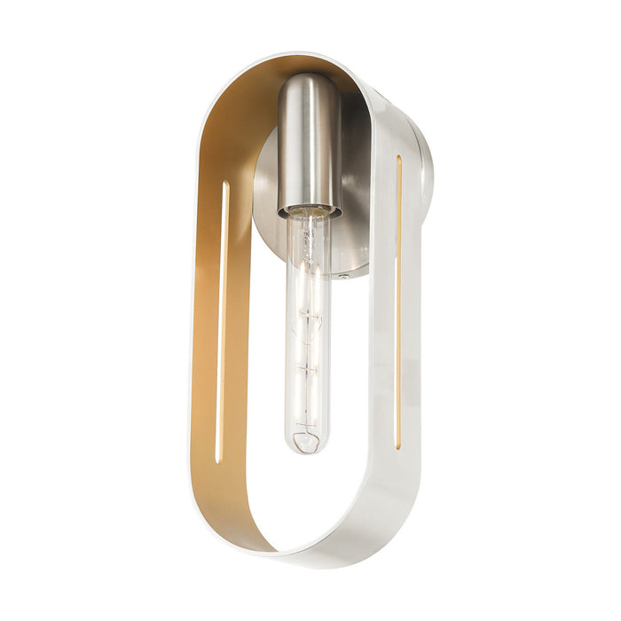 One Light Wall Sconce from the Ravena collection in Brushed Nickel finish