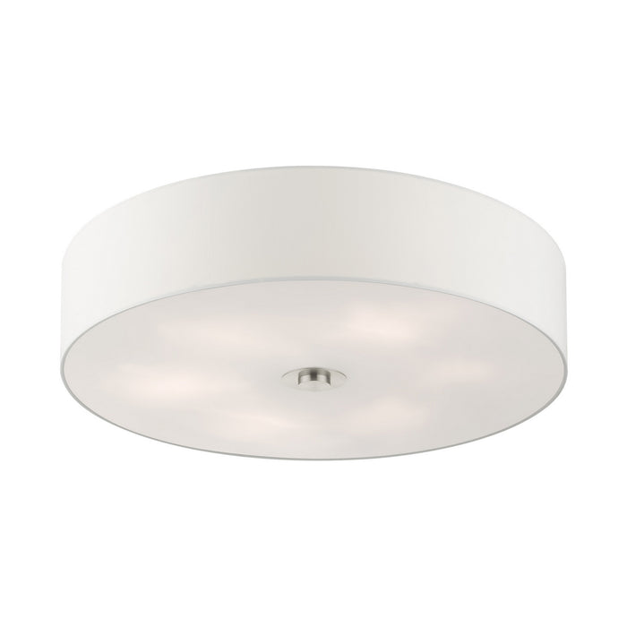 Six Light Semi Flush Mount from the Meridian collection in Brushed Nickel finish