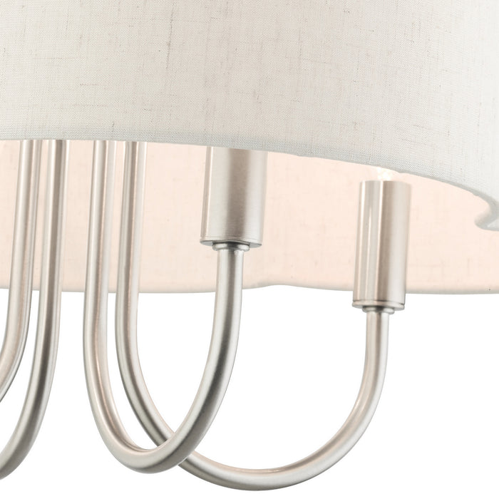 Four Light Chandelier from the Solstice collection in Brushed Nickel finish