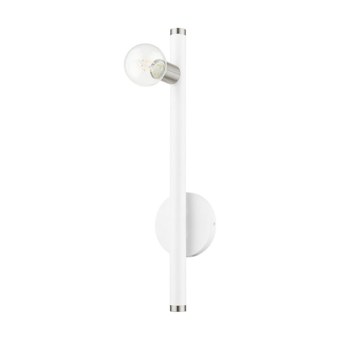One Light Wall Sconce from the Bannister collection in White finish