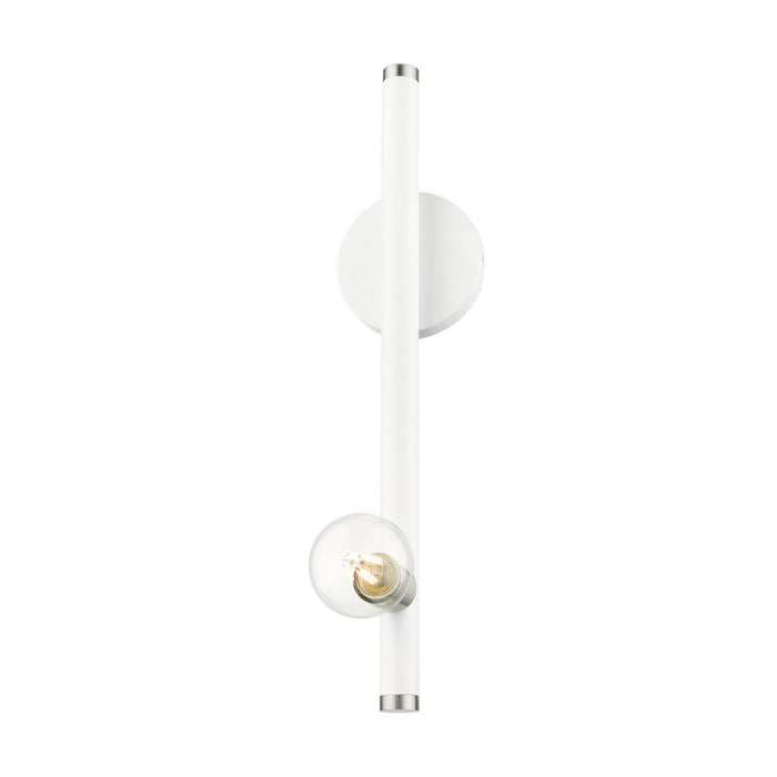 One Light Wall Sconce from the Bannister collection in White finish