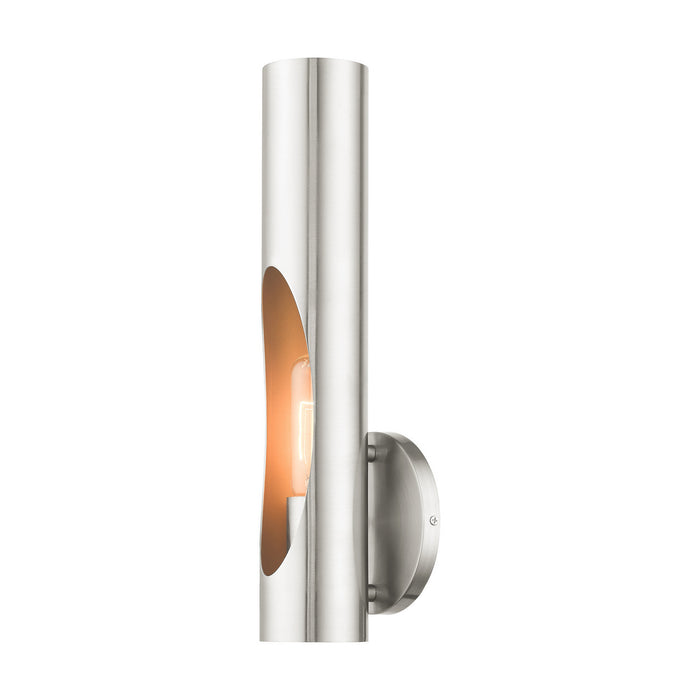 One Light Wall Sconce from the Novato collection in Brushed Nickel finish