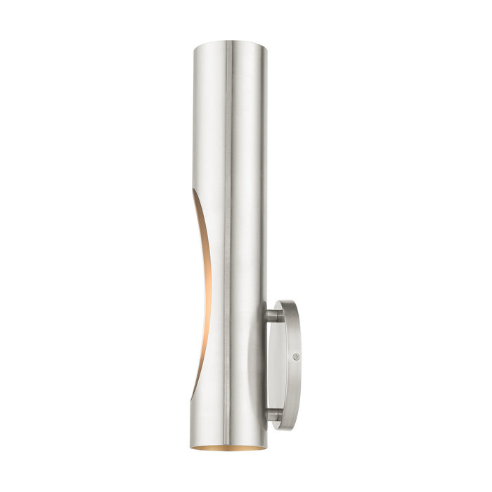 One Light Wall Sconce from the Novato collection in Brushed Nickel finish