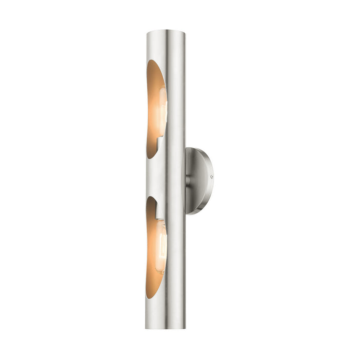 Two Light Wall Sconce from the Novato collection in Brushed Nickel finish