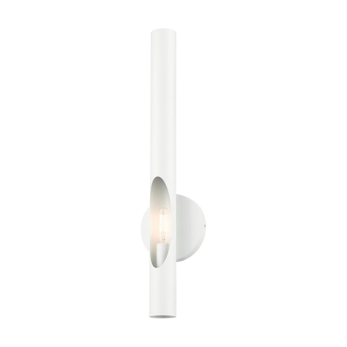 One Light Wall Sconce from the Acra collection in Shiny White finish