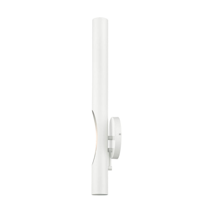 One Light Wall Sconce from the Acra collection in Shiny White finish