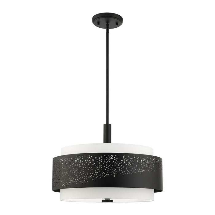 Four Light Chandelier from the Noria collection in Black finish