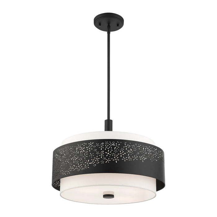 Four Light Chandelier from the Noria collection in Black finish