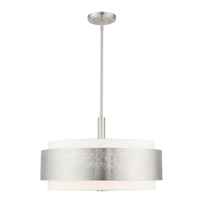 Five Light Chandelier from the Noria collection in Brushed Nickel finish