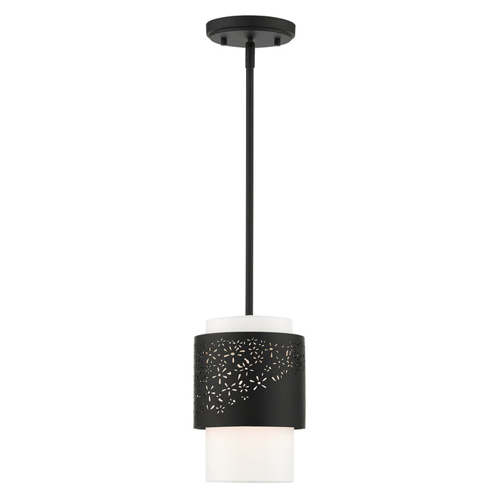 One Light Pendant from the Noria collection in Black finish