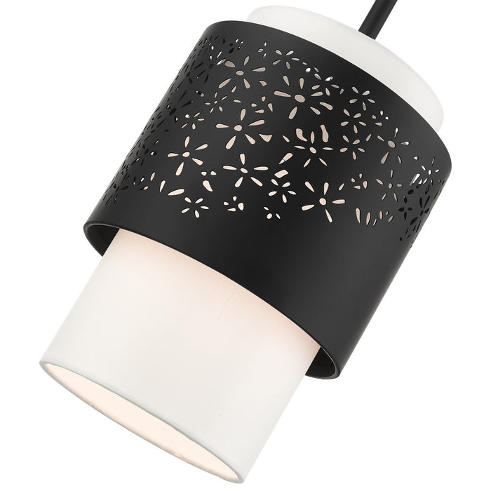 One Light Pendant from the Noria collection in Black finish