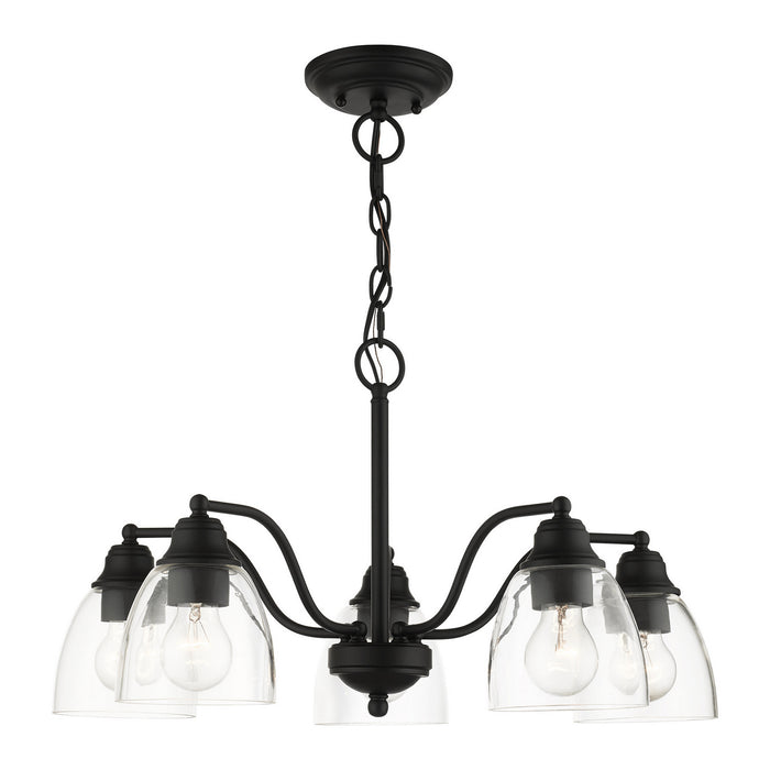 Five Light Chandelier from the Montgomery collection in Black finish