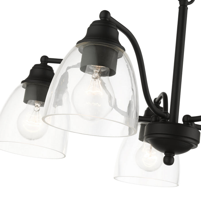 Five Light Chandelier from the Montgomery collection in Black finish