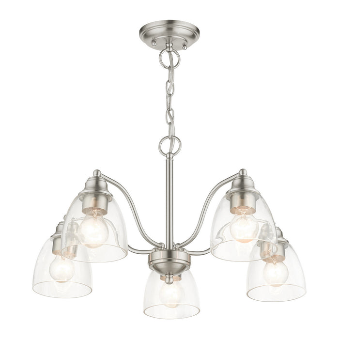 Five Light Chandelier from the Montgomery collection in Brushed Nickel finish