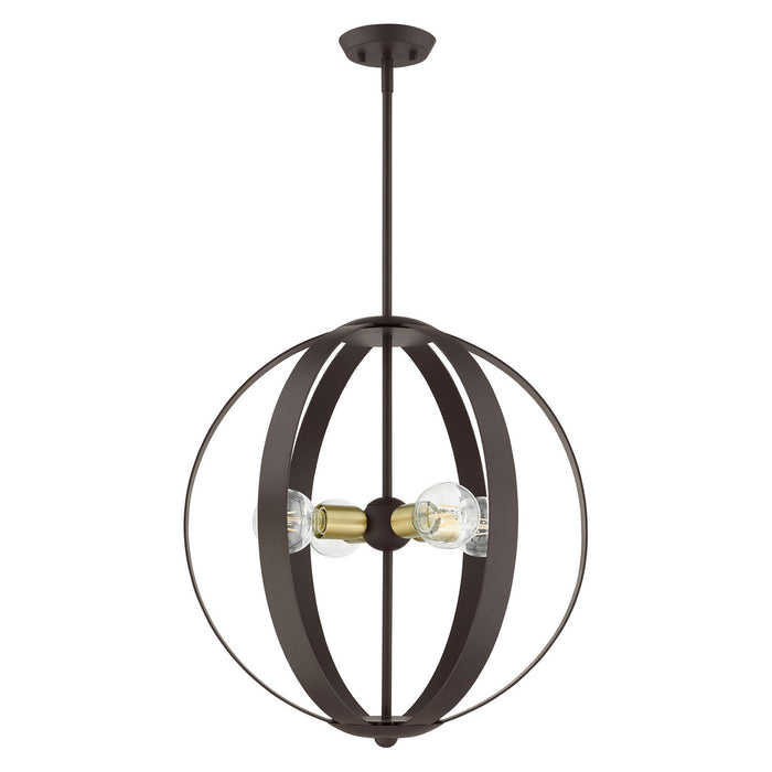 Four Light Chandelier from the Modesto collection in Bronze finish