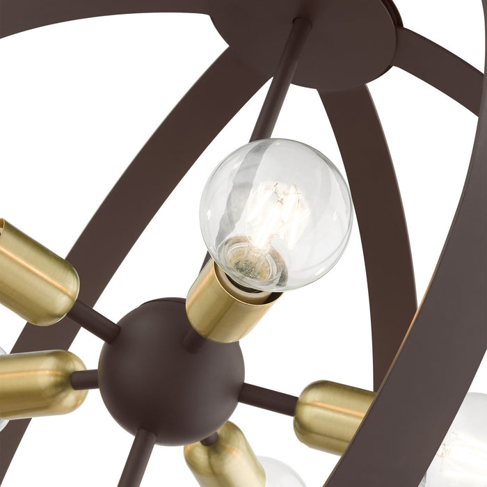 Five Light Chandelier from the Modesto collection in Bronze finish