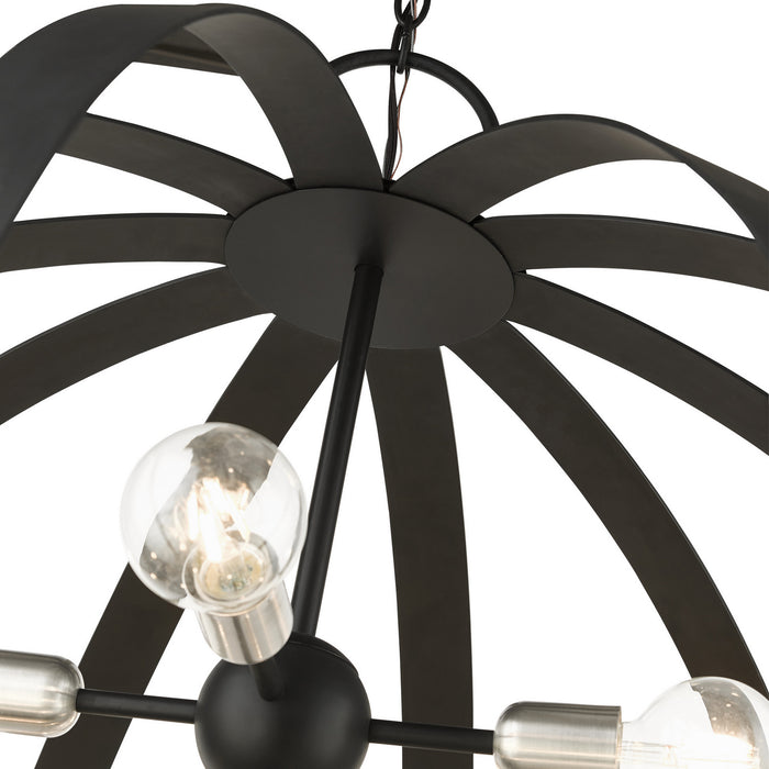 16 Light Foyer Chandelier from the Modesto collection in Black finish