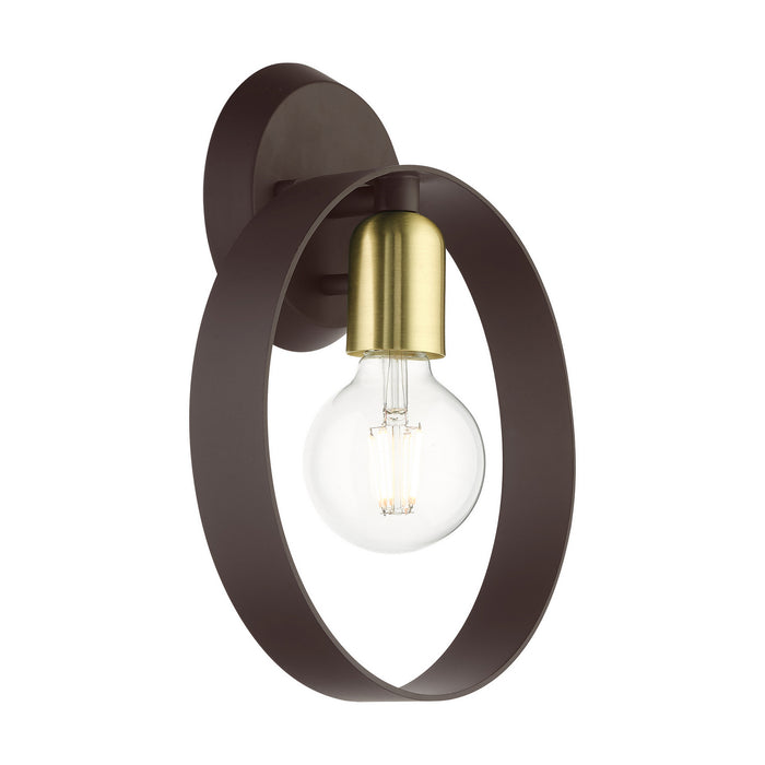 One Light Wall Sconce from the Modesto collection in Bronze finish