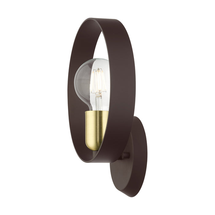 One Light Wall Sconce from the Modesto collection in Bronze finish
