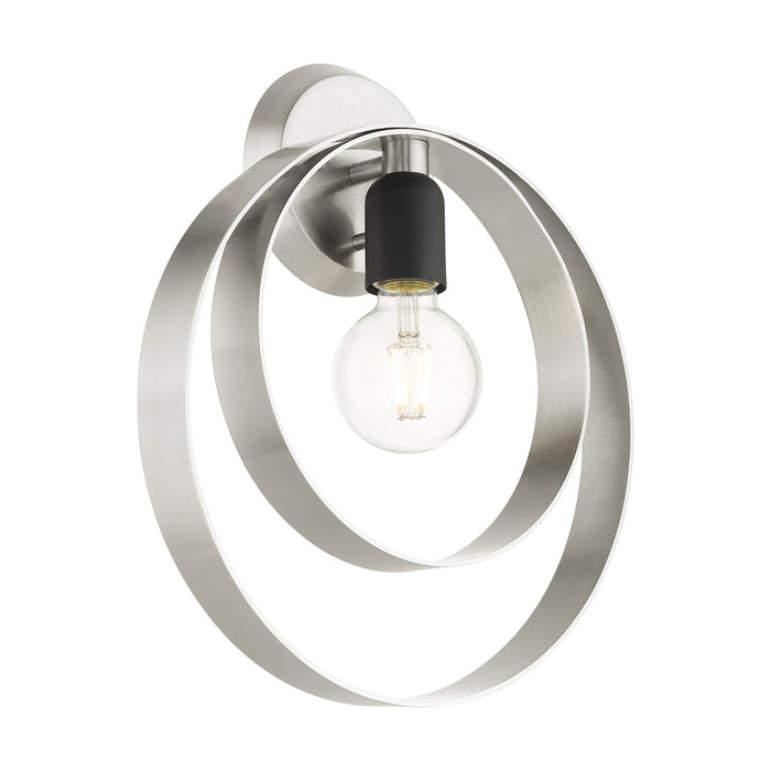 One Light Wall Sconce from the Modesto collection in Brushed Nickel finish