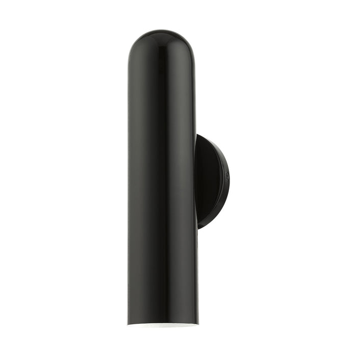 One Light Wall Sconce from the Ardmore collection in Shiny Black finish