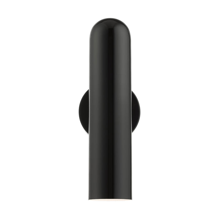 One Light Wall Sconce from the Ardmore collection in Shiny Black finish