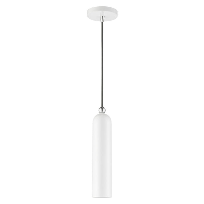 One Light Pendant from the Ardmore collection in Shiny White finish