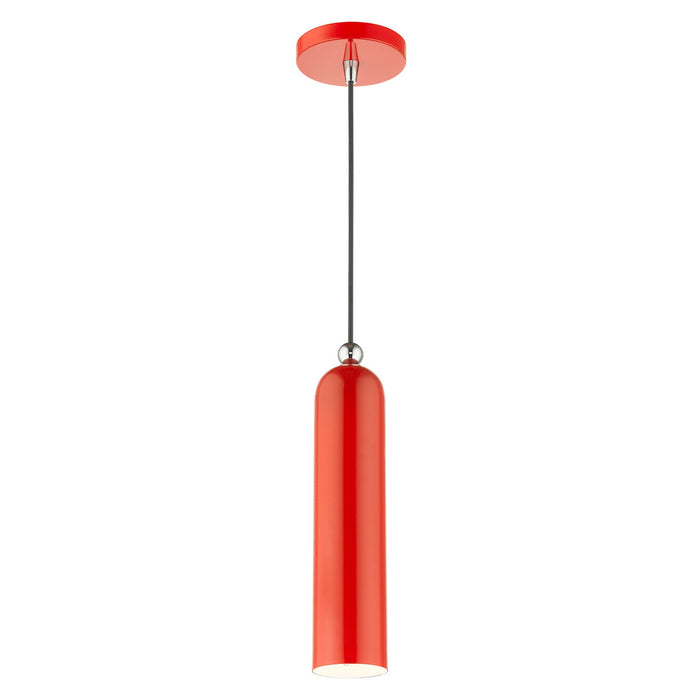 One Light Pendant from the Ardmore collection in Shiny Red finish